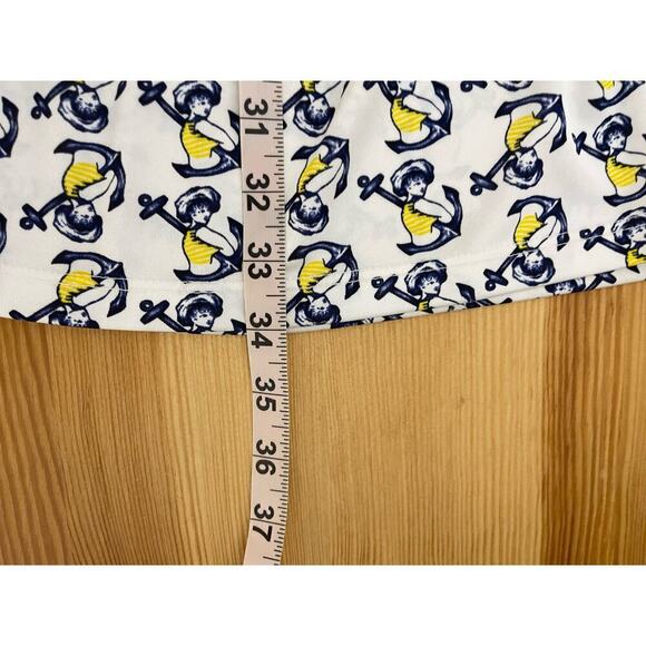 Betsey Johnson Vintage Sailor Anchor Print Boatneck Dress Size P (XS) - Picture 11 of 11